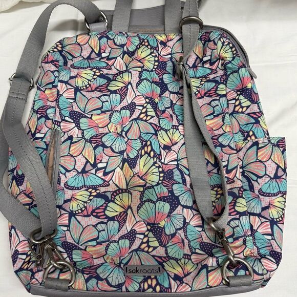 Sakroots Eco-Twill Backpack - Multicolor Butterfly - Picture 3 of 16